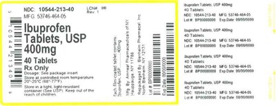 400mg 40ct (Label Ibuprofen Tabs 400mg Bpi(10544 213 40) Amneal(53746 464 05) Rev1)